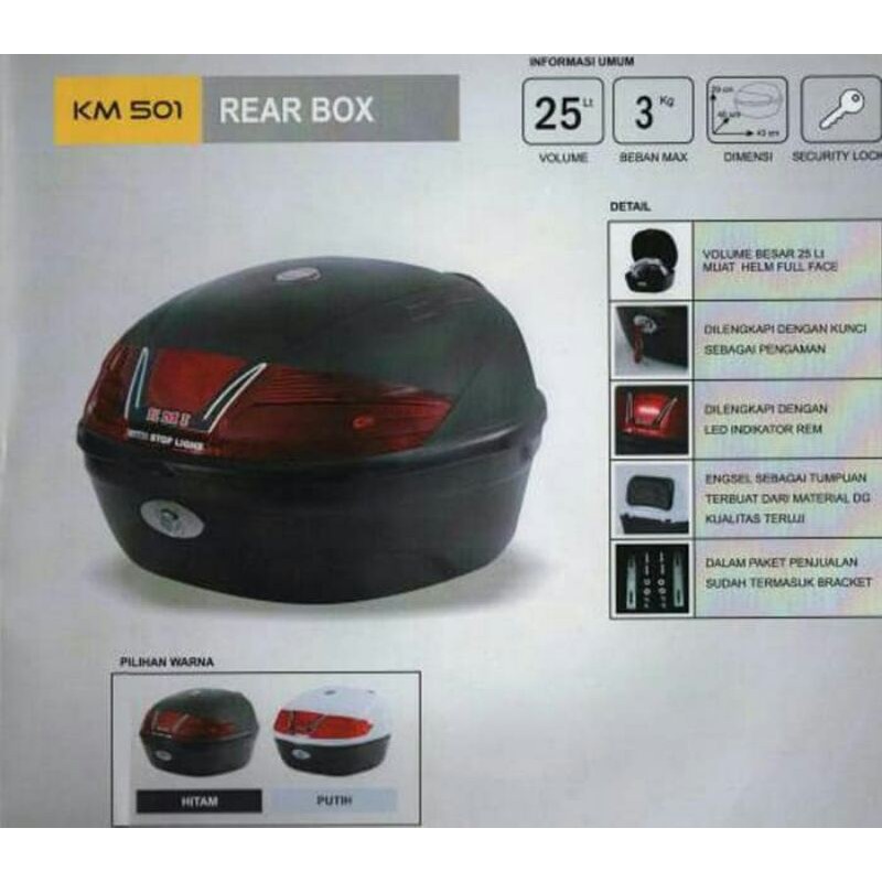 Jual Top Box KMI 501 502 25 Liter Shopee Indonesia