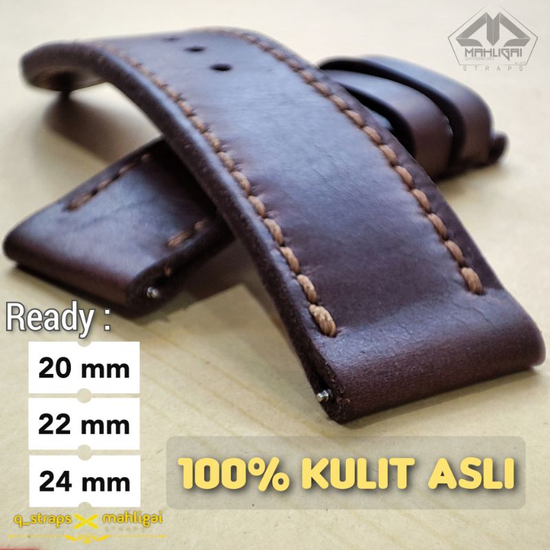 Jual Tali kulit jam tangan kulit asli / Tali jam kulit asli / Strap jam