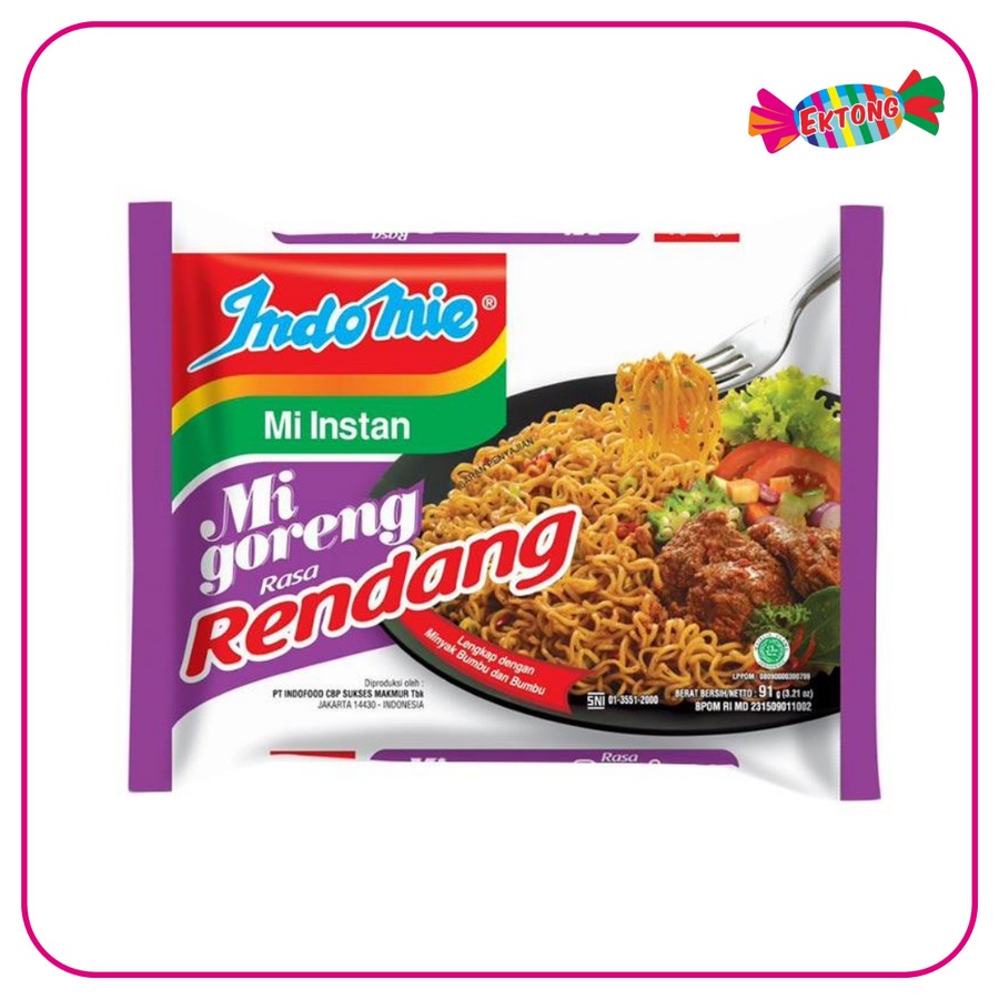 Jual INDOMIE GORENG RASA RENDANG 91 GR | Shopee Indonesia