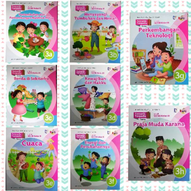 Jual BUKU TEMATIK TERPADU SD MI KELAS 3A 3B 3C 3D 3E 3F 3G 3H KURIKULUM ...