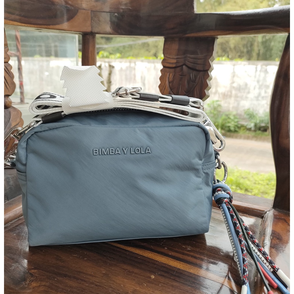 Jual Bimba Y Lola Nylon Crossbody bag Denim Blue Authentic Shopee