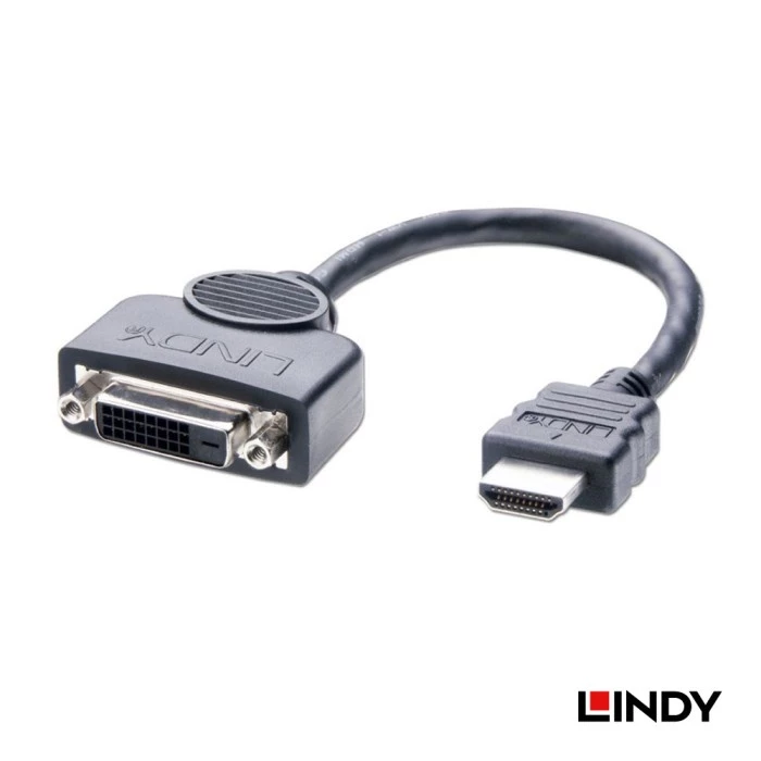 LINDY Kabel DVI-D to HDMI 0.2M Adapter Dvi to Hdmi Female to Male Cable 41227