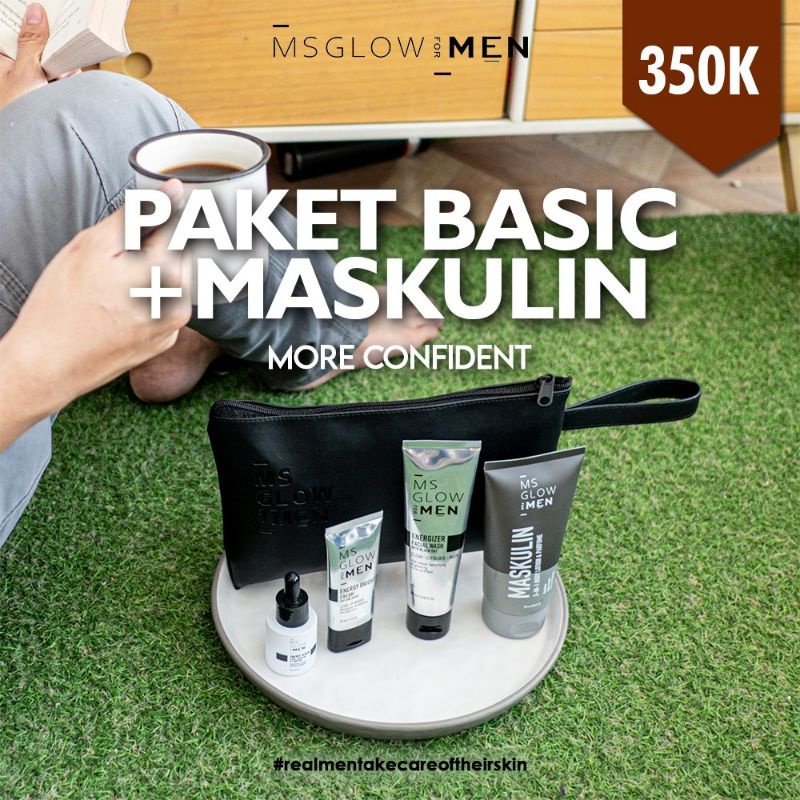 Jual (SIAP KIRIM) MS GLOW FOR MEN Paket Lengkap (Paket basic + Maskulin