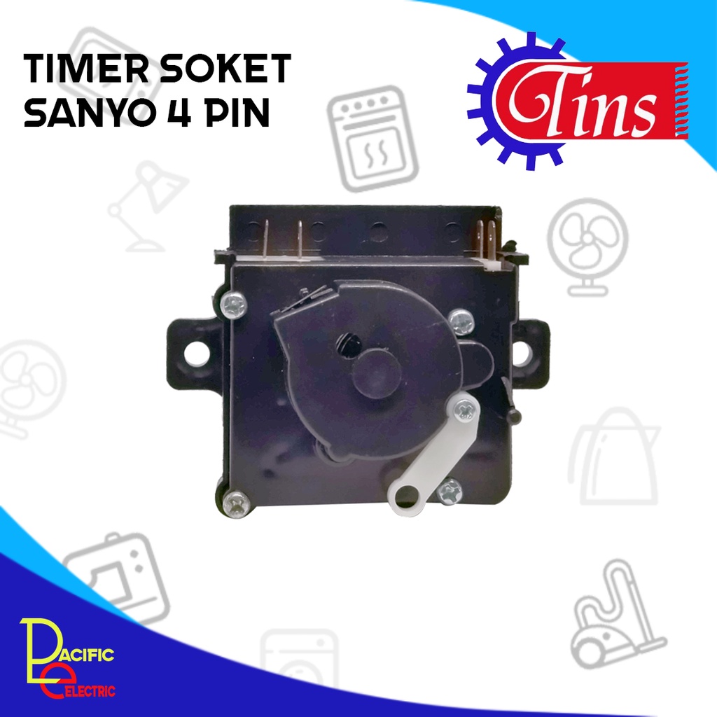 Jual TIMER WASH MESIN CUCI SANYO 4 PIN TIMER PENCUCI SANYO SOKET 4 SKUN ...