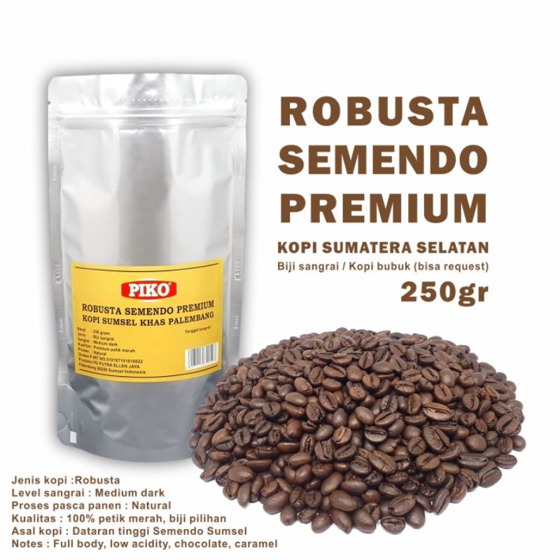 Jual Kopi Robusta Semendo Premium 250gr Biji Kopi Bubuk Shopee Indonesia 2105