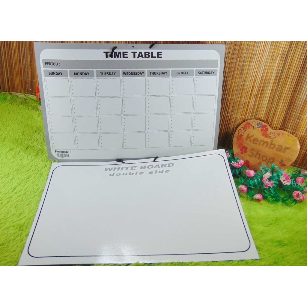 Jual TIME-TBL WHITE BOARD DOUBLE SIDE TIME TABLE Papan Tulis Gulung ...