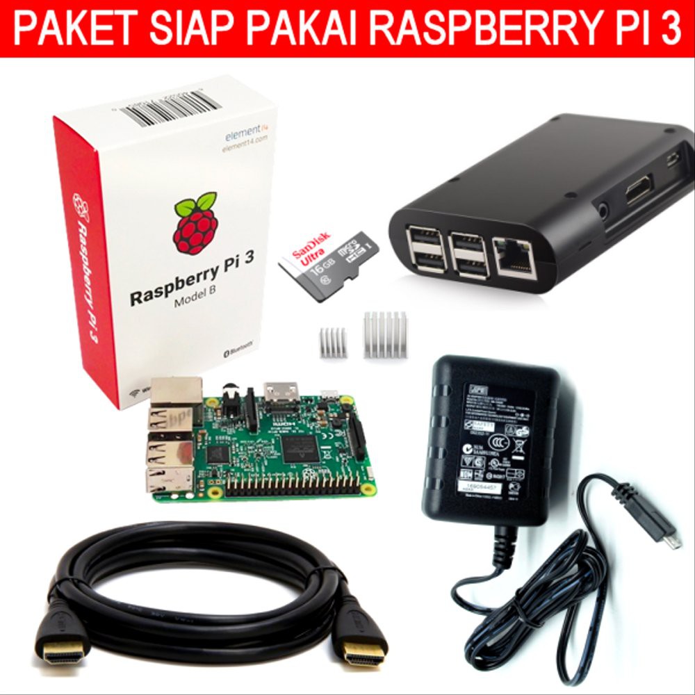 Jual Silakan Order Paket Siap Pakai Raspberry pi 3 terlaris | Shopee ...