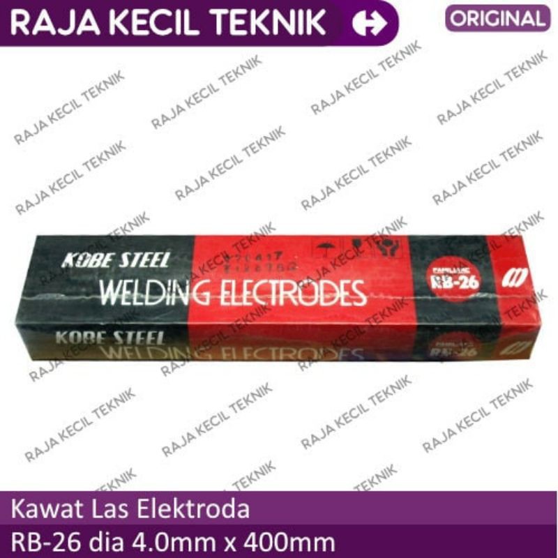 Jual Kawat Las Besi Kobe AWS E6013 RB-26 Uk 4mm X400mm Pack | Shopee ...