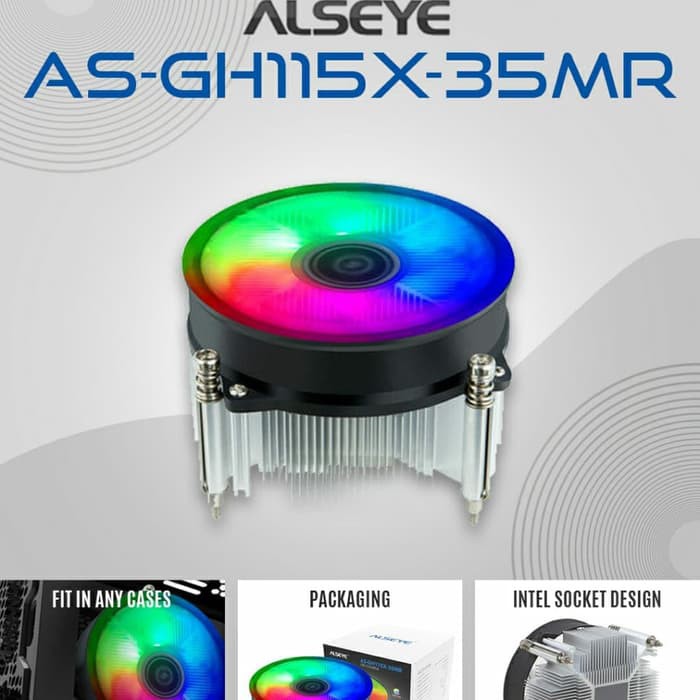 Jual Alseye AS-GH115X-35MR Auto RGB Fan Processor intel - CPU Cooler ...
