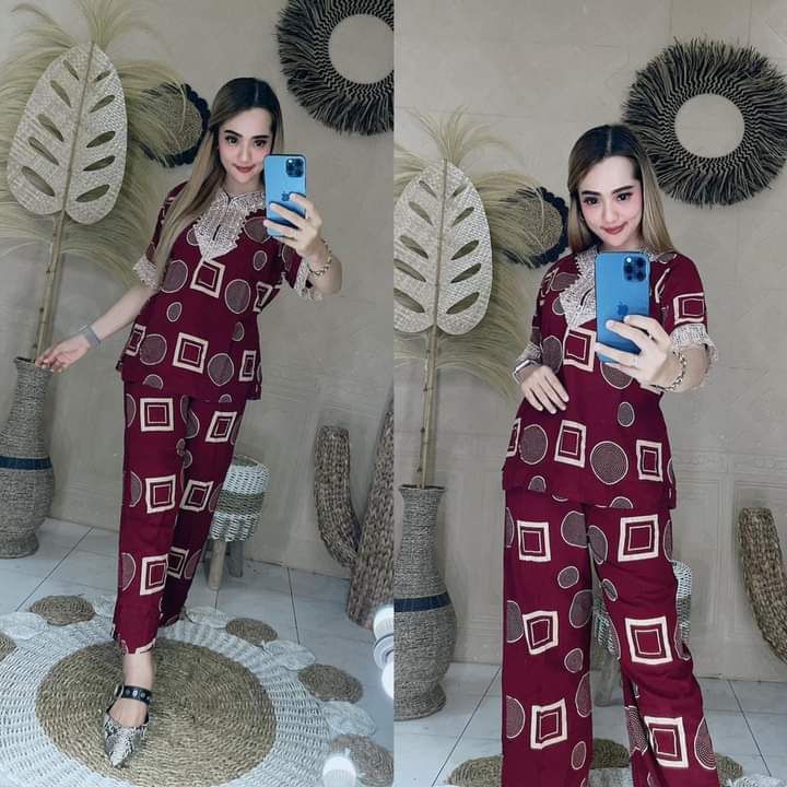 Jual setelan arab kombinasi renda bahan rayon motif terbaru circlebox ...