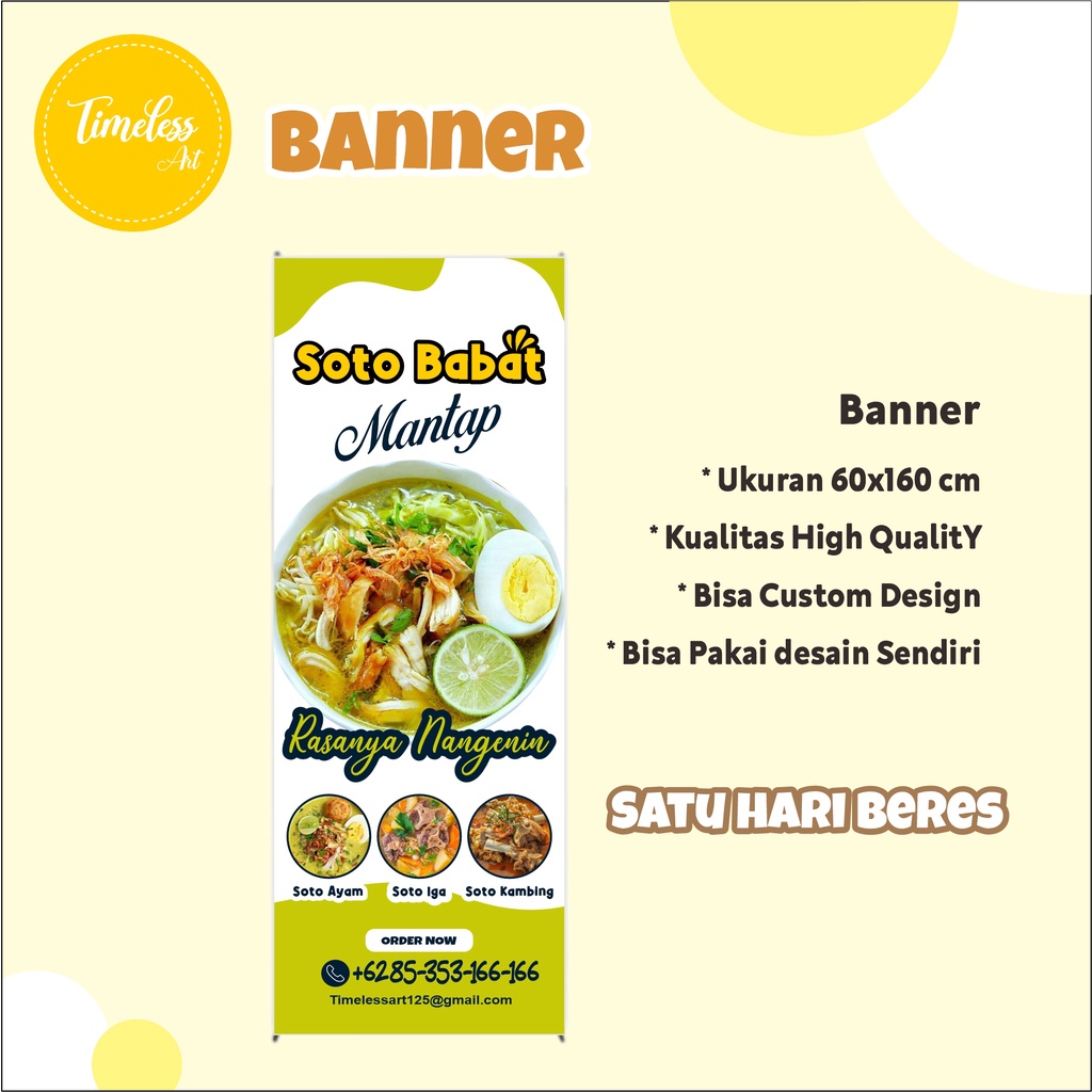 Jual Paket X Banner + Tihang Spanduk Wisuda, Makanan, Olshop, Ulang ...