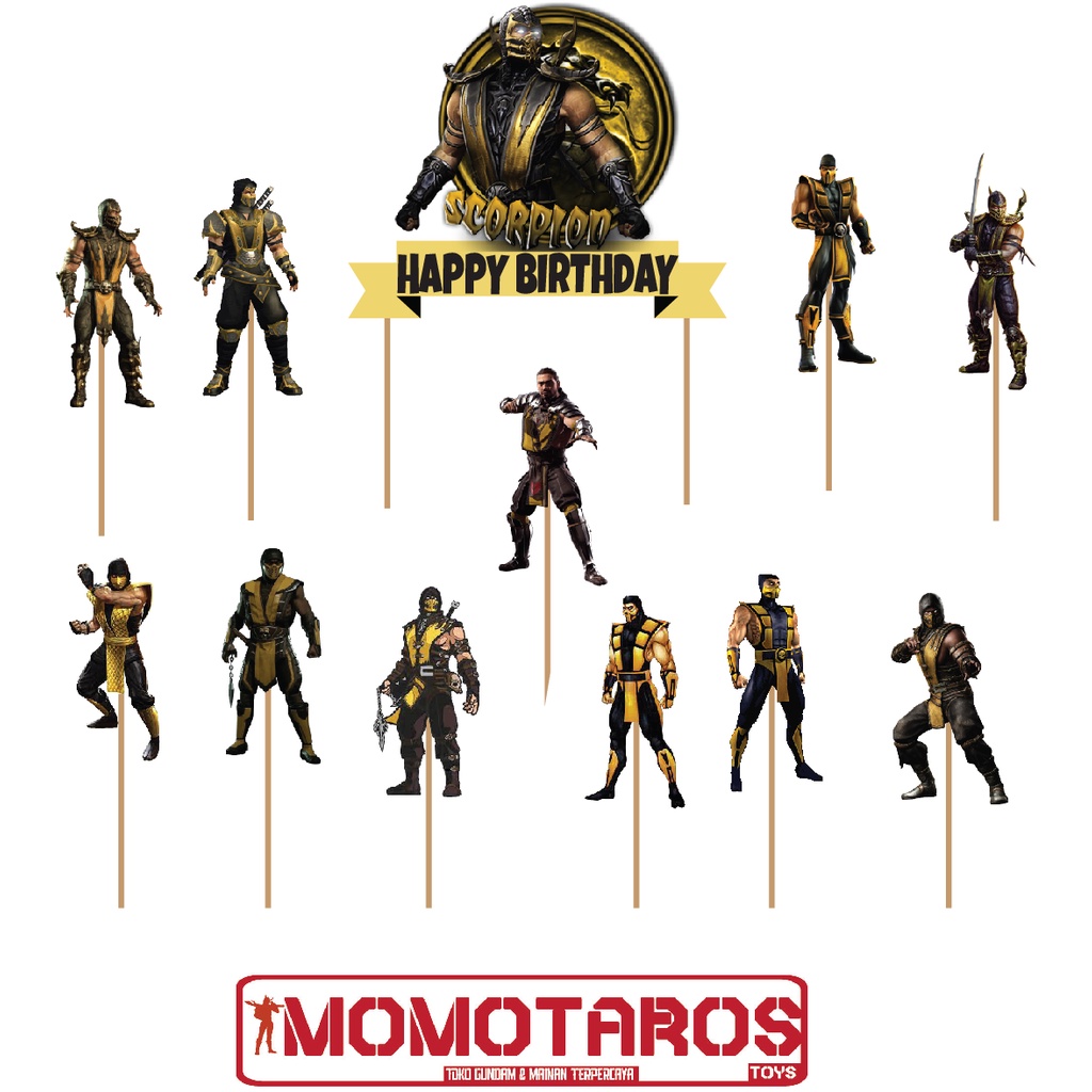 Jual Topper cake Scorpion Mortal Kombat set | Shopee Indonesia