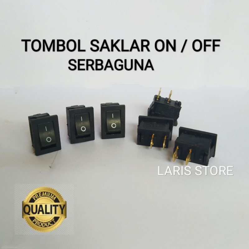 Jual SAKLAR TOMBOL KECIL ON / OFF - SWITCH ROCKER 2 PIN HITAM ON OF ...