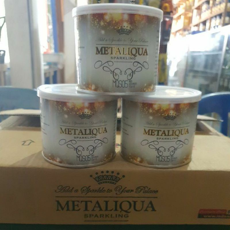 Jual CAT GLITER METALIK METALIQUA PERNIK GLITTER SPARKLING KAYU BESI