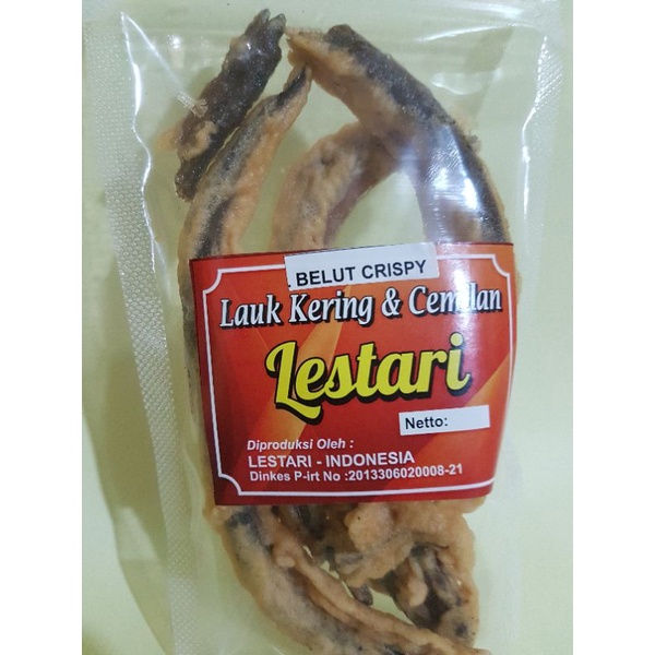 Jual KERIPIK BELUT GORENG CRISPY LESTARI 50 GRAM CEMILAN SNACK JAJANAN ...