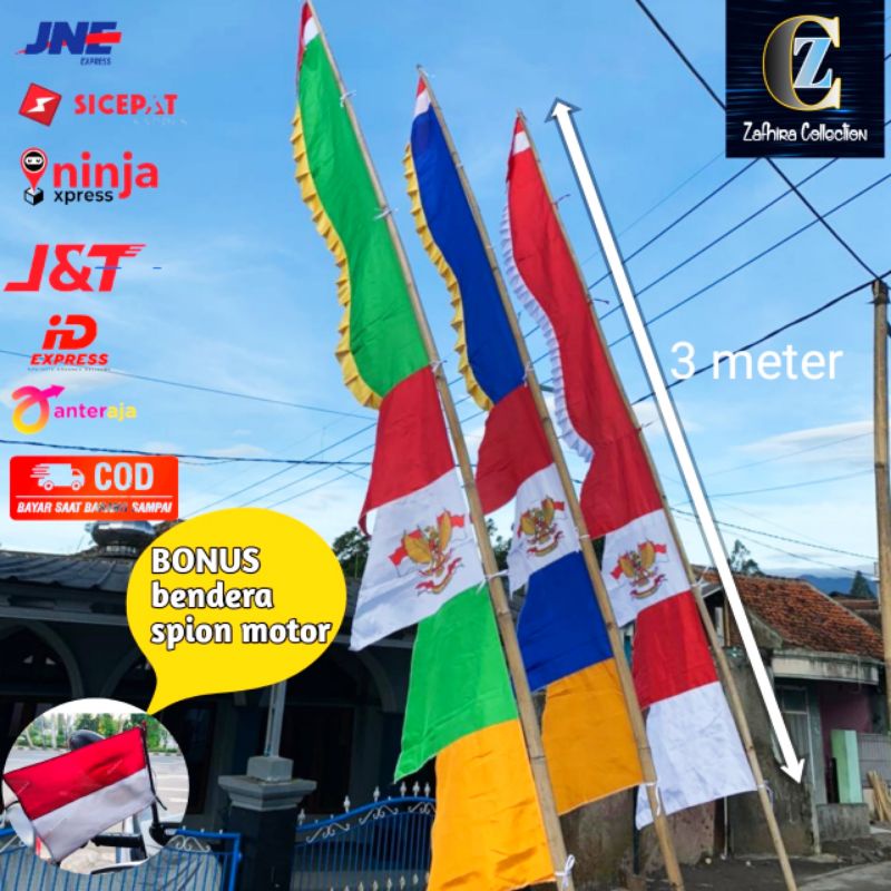 Jual Bendera Umbul Umbul Kuda Laut Warna Warni Shopee Indonesia