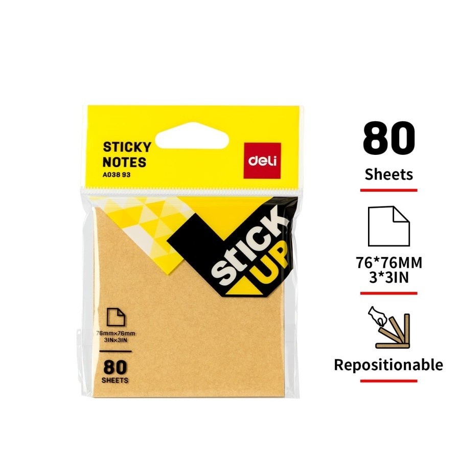 Jual Deli | Sticky Note Pad Notes Sticky UP | 76 x 76 mm | EA03893 ...