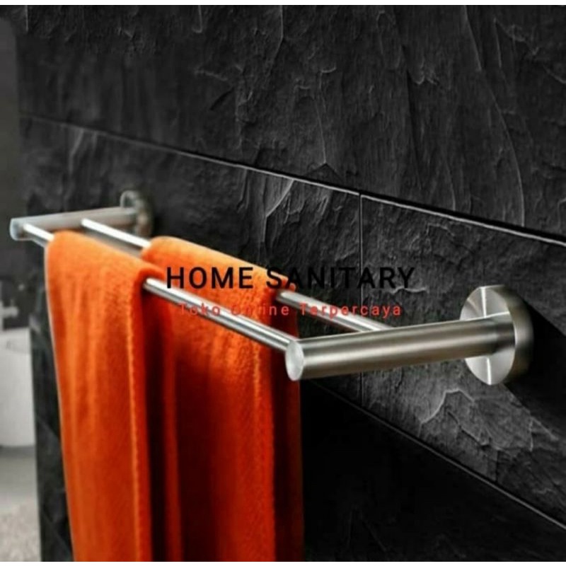 Jual RAK HANDUK STAINLESS HAIRLINE GANTUNGAN HANDUK RAK HANDUK 60CM ...