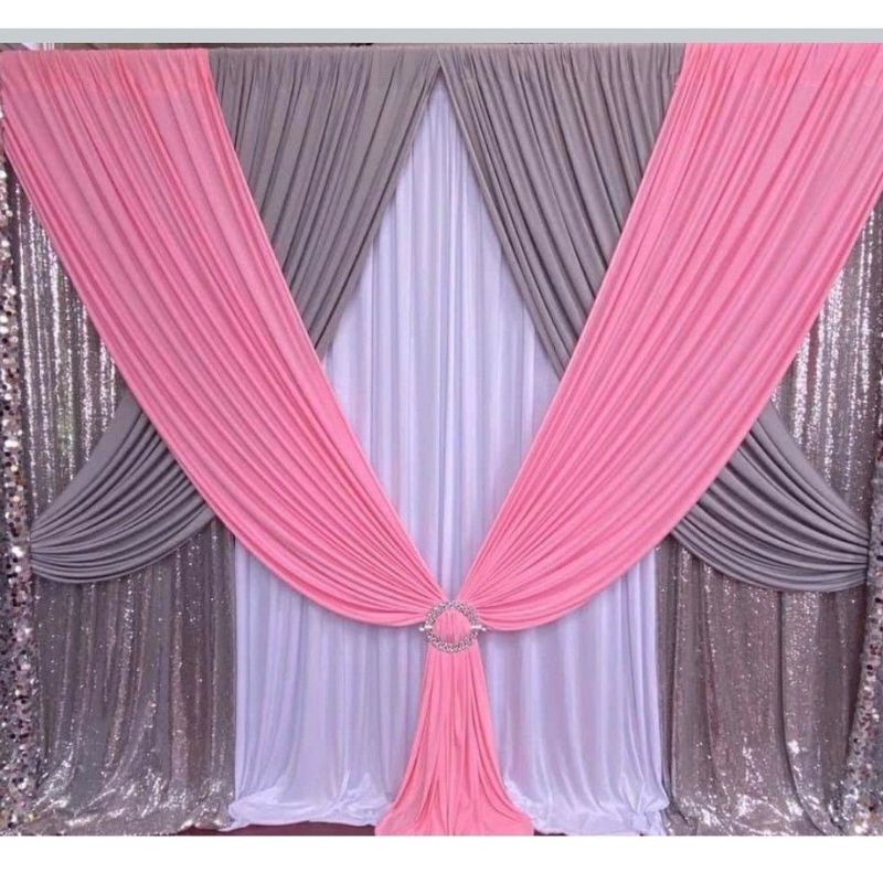 Jual Kain Juntai jahit 2m x 50cm kain dekorasi tenda pelaminan Shopee