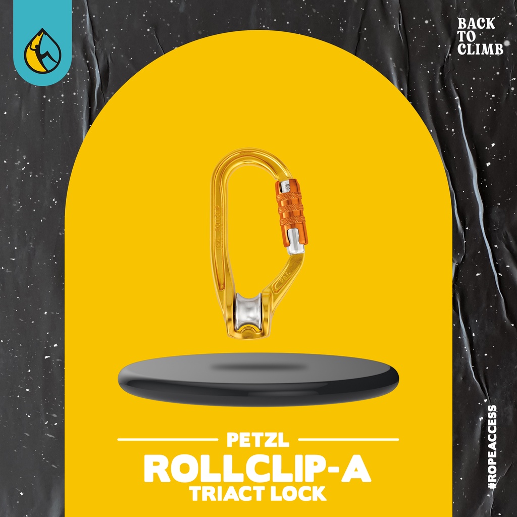 Jual PETZL ROLLCLIP A Triact Lock Pulley Carabiner – Safety Rope Access ...
