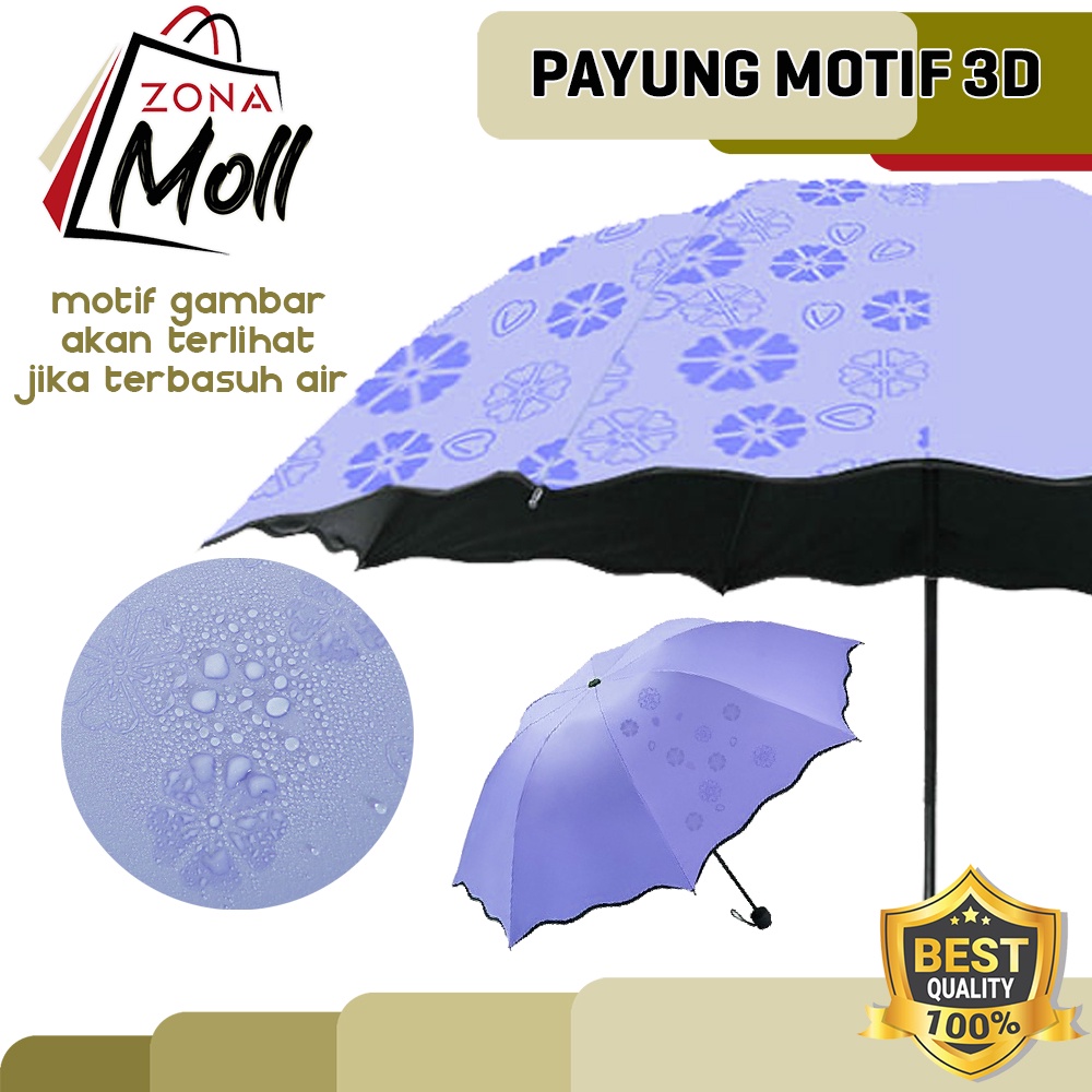 Jual Zm Payung Lipat 3d Ajaib Magic Umbrella Dimensi Timbul Motif