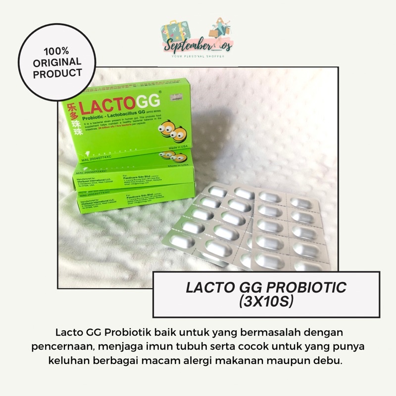 Jual Lacto GG Probiotic Lactobacillus GG 30s (Exp 08/2024) Shopee