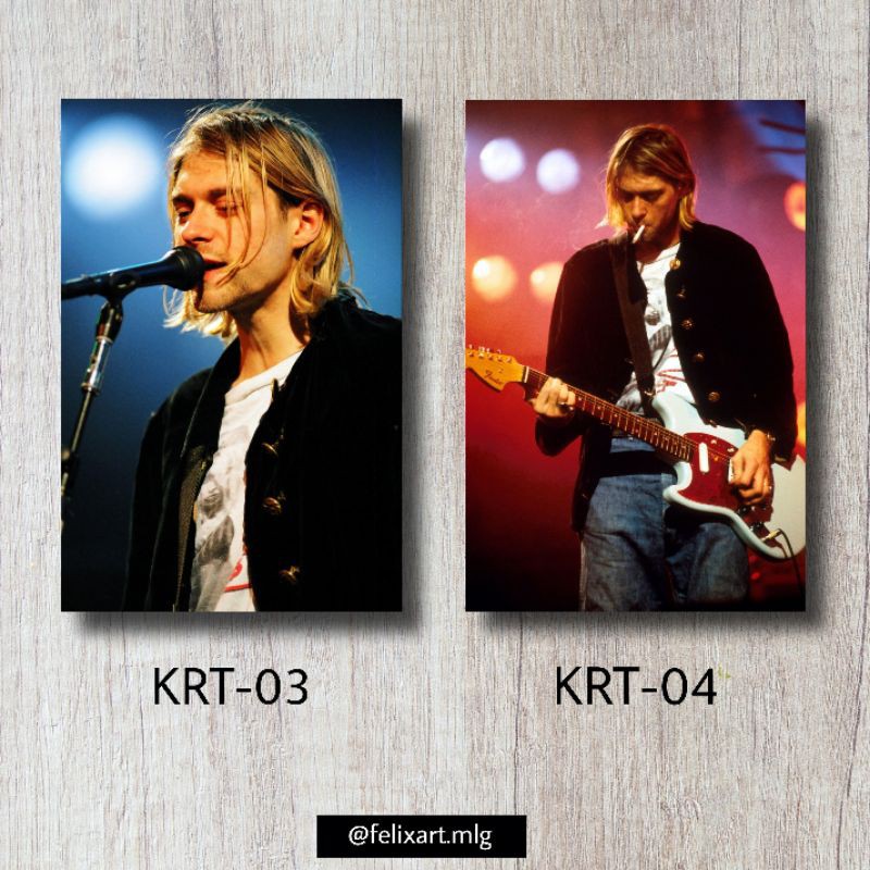 Jual Hiasan Dinding Poster Kayu Kurt Cobain Nirvana Wall Decor ...