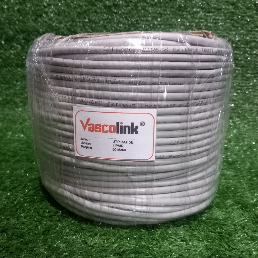 Jual Kabel LAN UTP Cat 5E VASCOLINK 50 Meter Shopee Indonesia