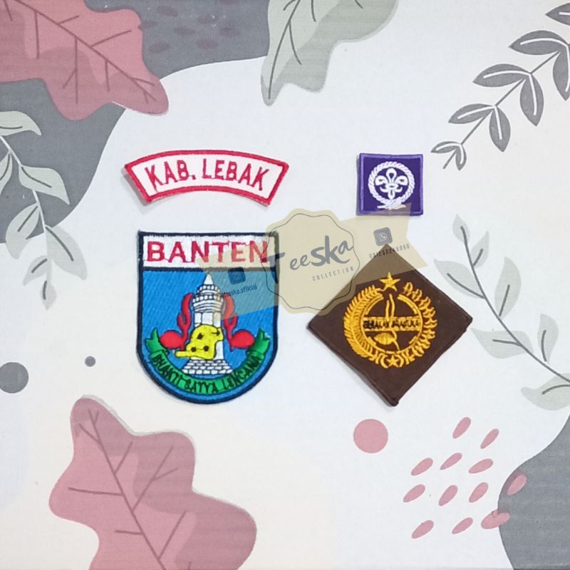 Jual Set Atribut Seragam Pramuka Logo Tunas Kelapa dan Wosm, Logo