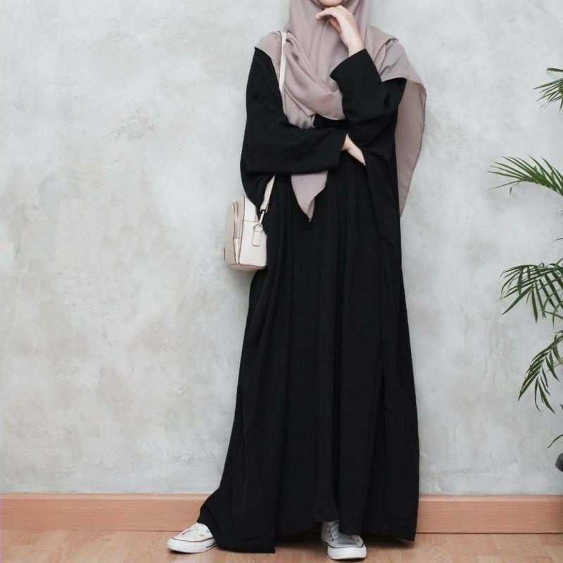 Jual GAMIS ABAYA TURKI POLOS BASIC FRENCH KHIMAR | Shopee Indonesia