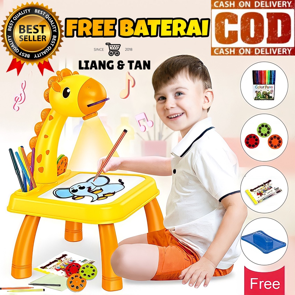Jual ( BISA COD ) FREE BATERAI PROMO Mainan Edukasi Anak Projector ...