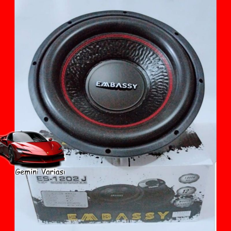 Jual Subwoofer Mobil Inch Embassy Es J Double Coil Shopee