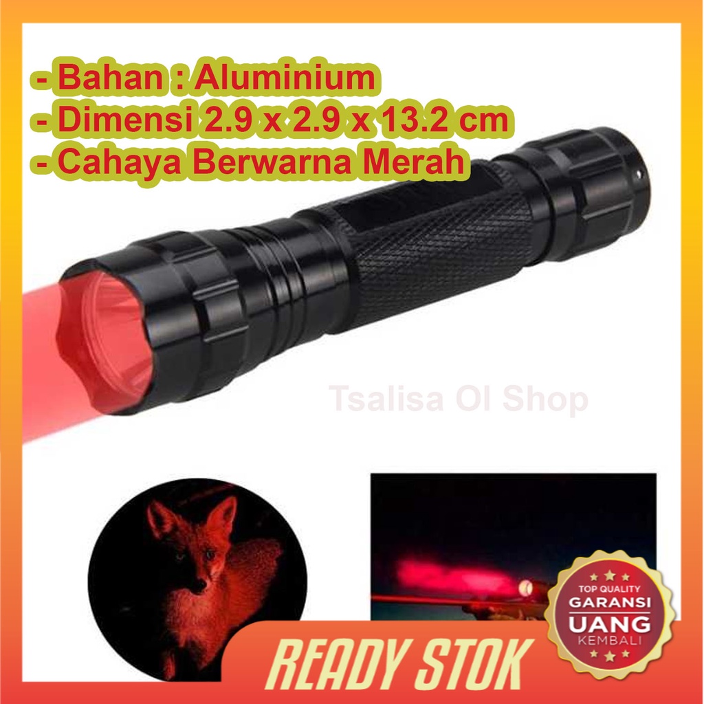 Jual WANFIRE Senter LED Red Light Tactical Hunting Airsoft - Q5 ...
