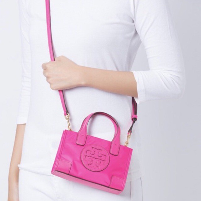 Tory burch ella discount micro tote pink