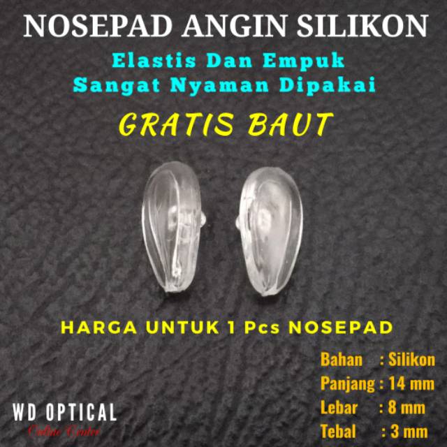 Jual Nosepad / Nose Pad ANGIN Silikon Bantalan Hidung Kacamata | Shopee ...