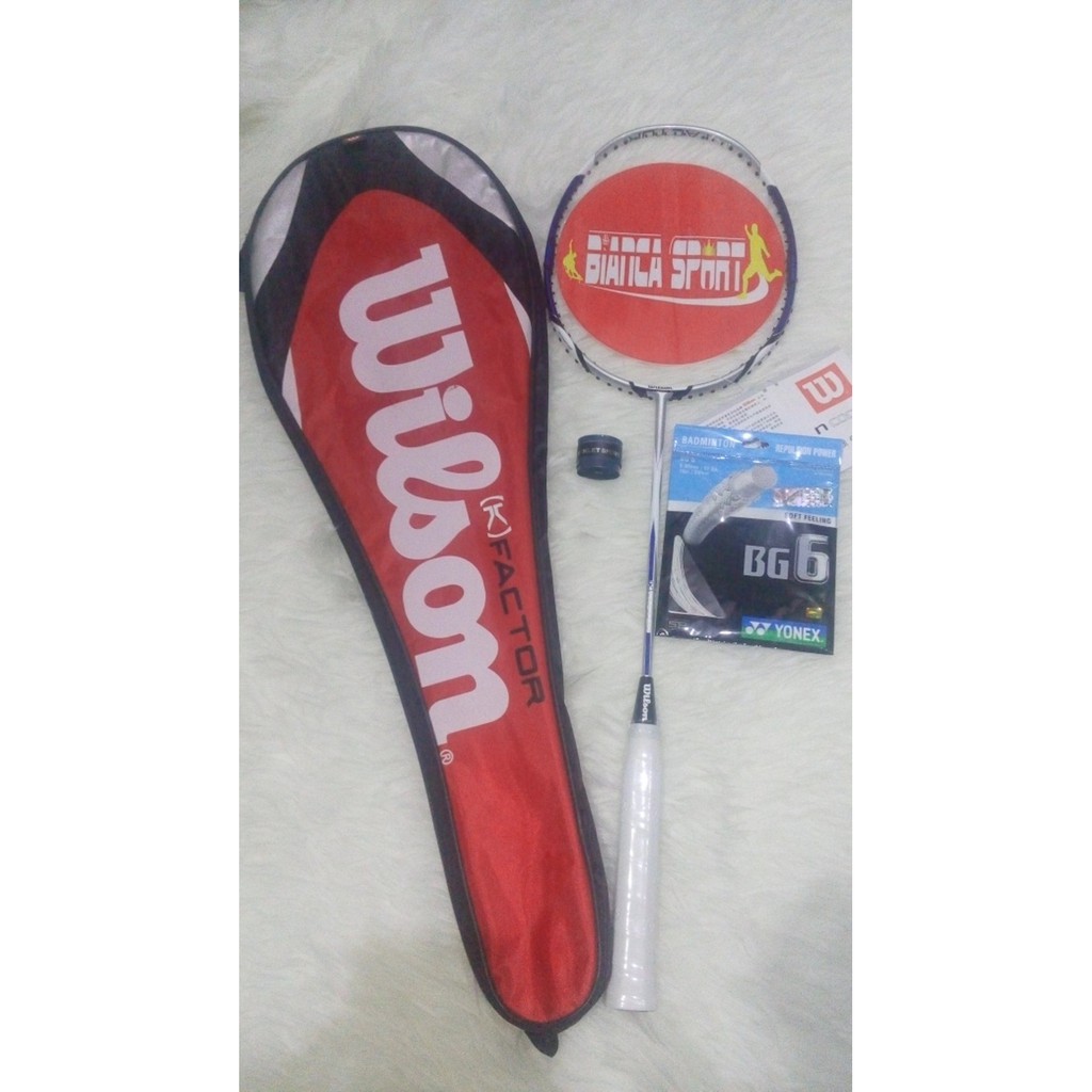 Jual raket badminton WILSON k faktor blue | Shopee Indonesia