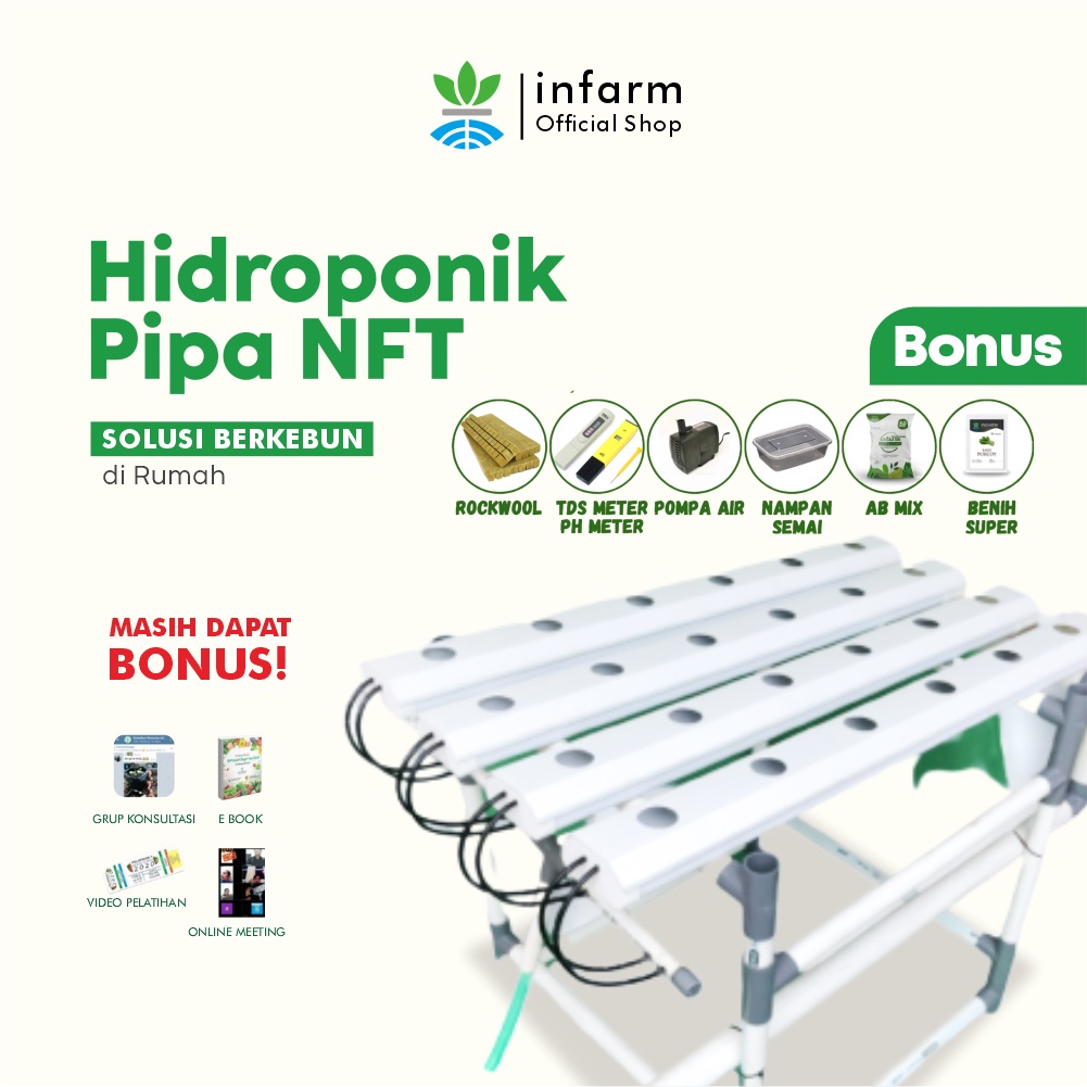 Jual INFARM Instalasi Pipa Hidroponik Nft (Nutrient Film Technique
