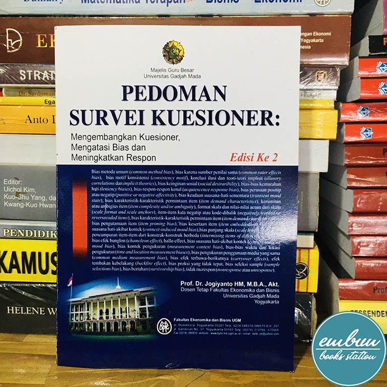 Jual Pedoman Survei Kuesioner Edisi 2 Prof Dr Jogiyanto Shopee Indonesia 0055