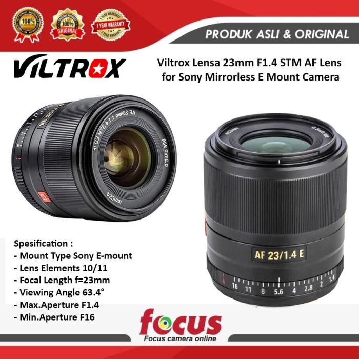 Jual Viltrox Lensa 23mm F1 4 Stm Af Lens For Sony Mirrorless E Mount