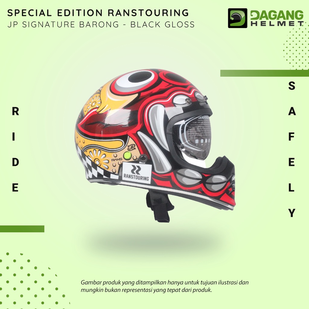Jual HELM KEREN JP RETRO SIGNATURE - BARONG/RANS - Full face - Cakil ...