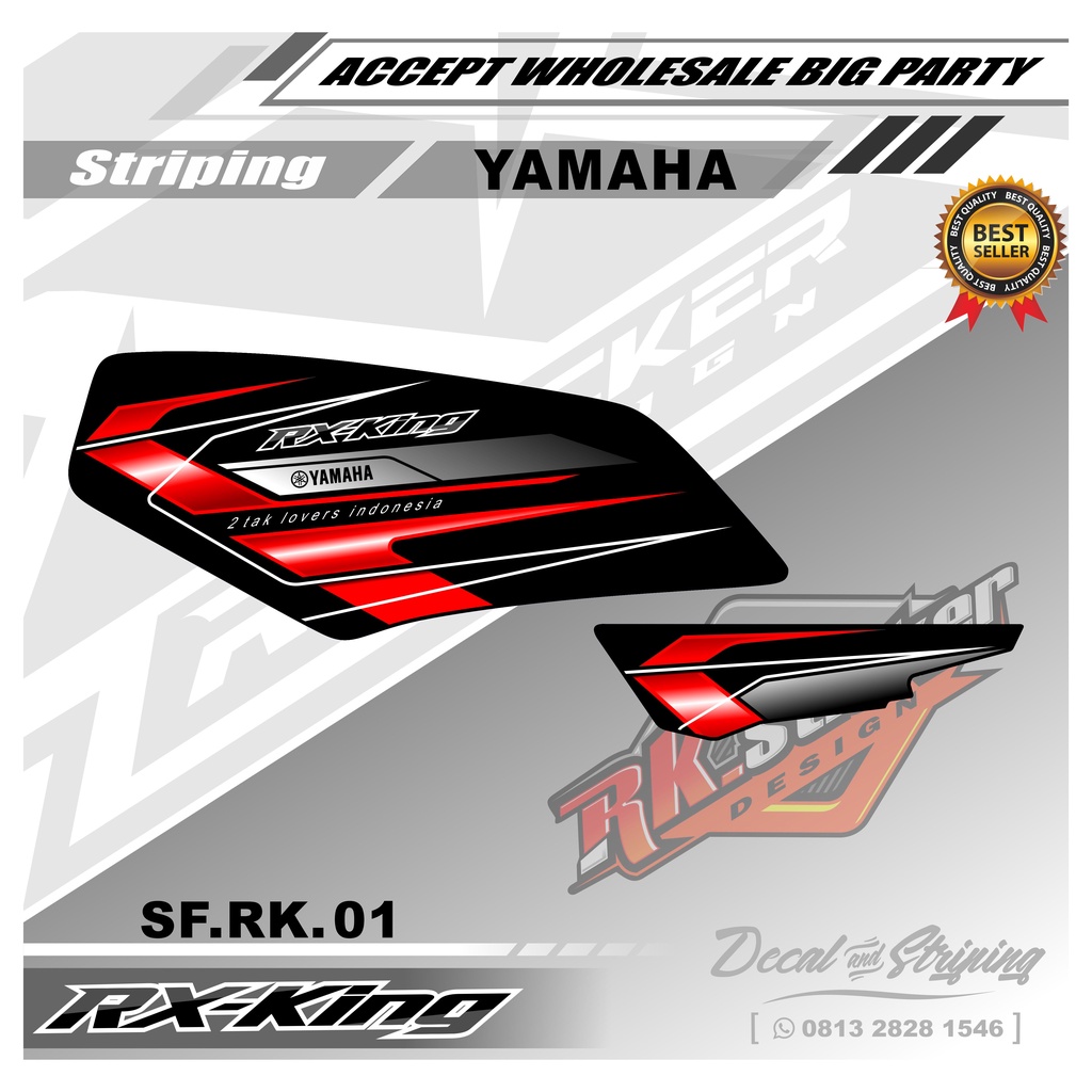 Jual Sticker Striping RX KING - Stiker Striping Varias Desain Racing Rk