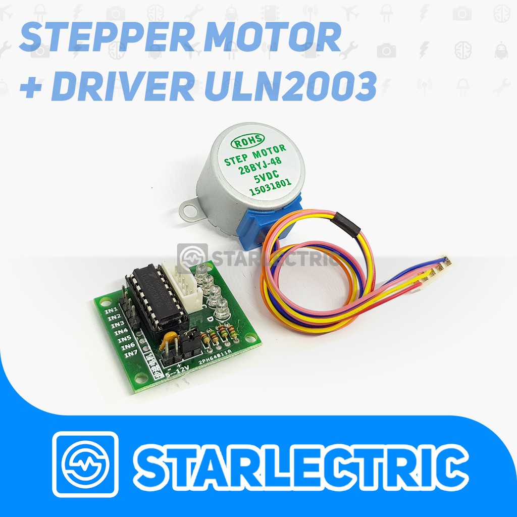 Jual Stepper Motor + ULN2003 Driver Board | Shopee Indonesia