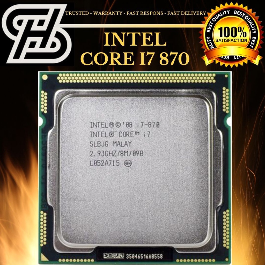 Jual INTEL CORE I7 870 - 2.93GHz UP TO 3.6GHz. LGA 1156. 4 Cores ...