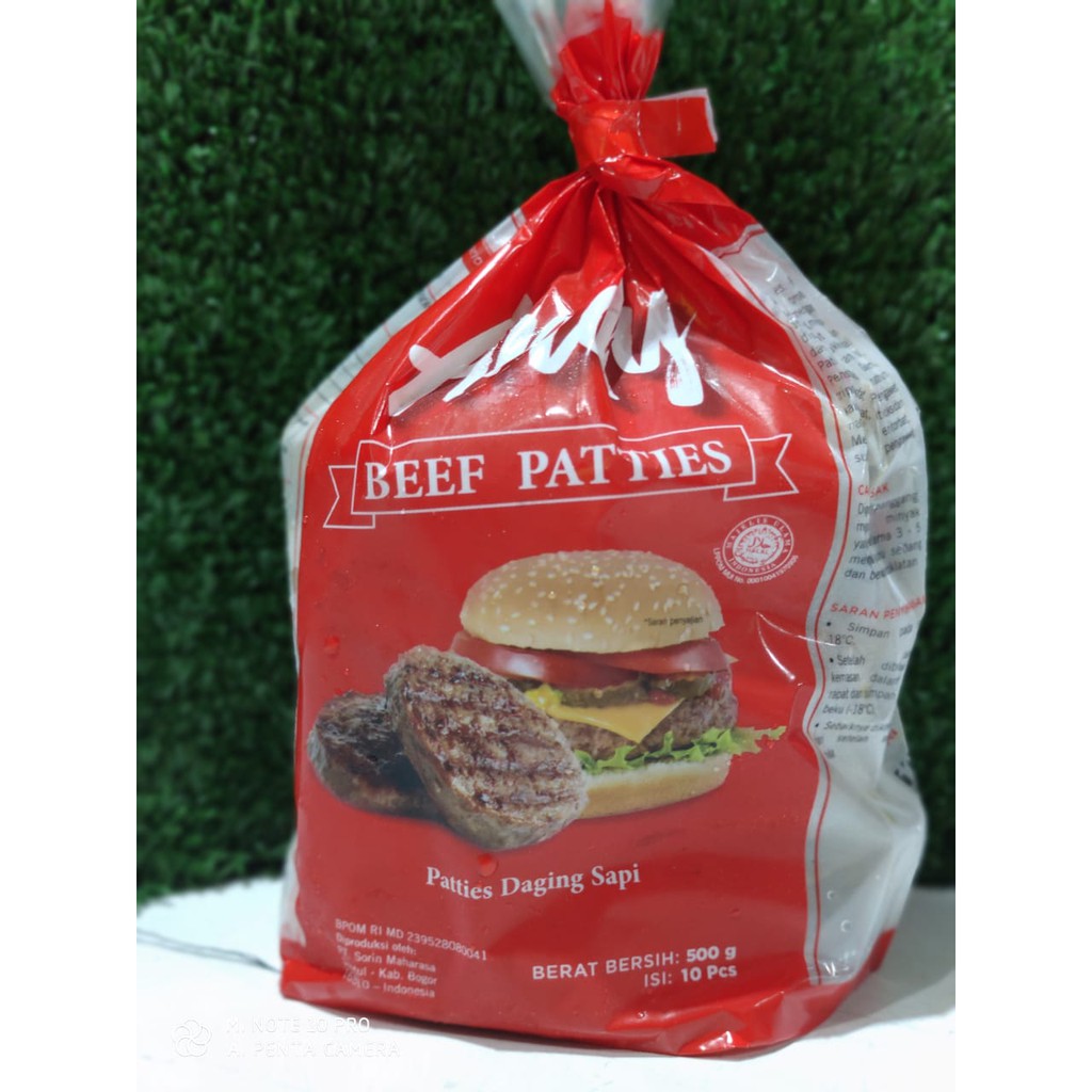 Jual Andy Beef Patties isi 10 pcs 500gr Enak banyak daging nya Shopee