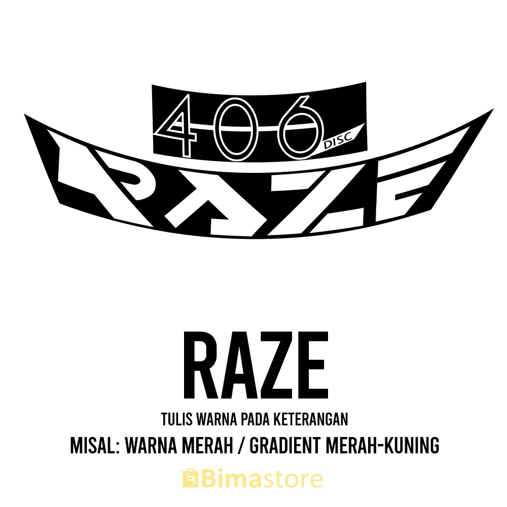 Jual Sticker Decal Rims Sepeda Raze Lebar Cm Diameter