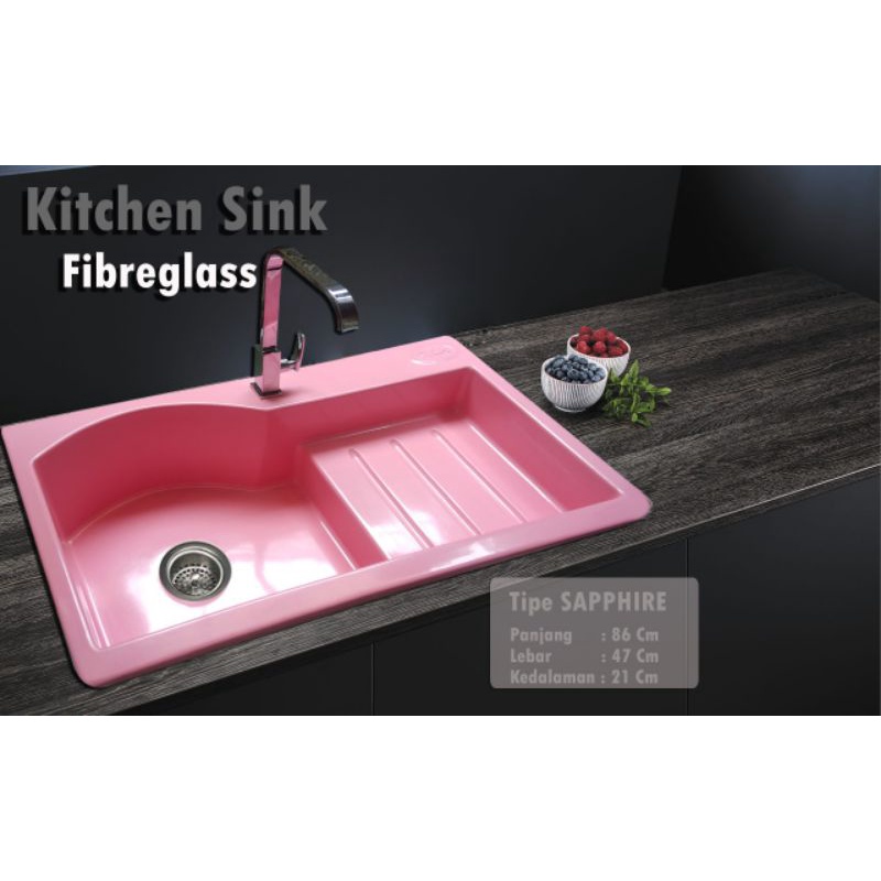 Jual Kitchen Sink / Bak cuci tangan / Berbahan Fibreglass 5 mm Shopee