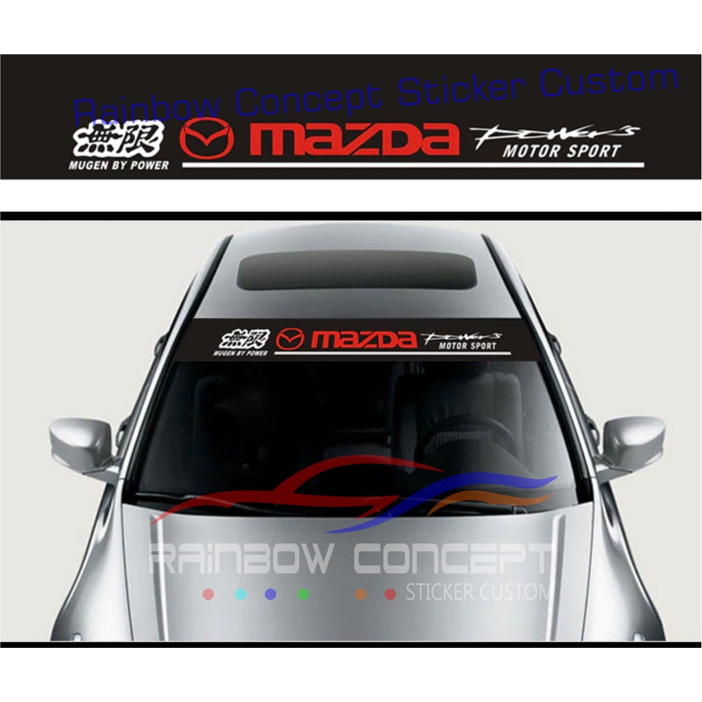 Jual stiker mazda mugen power motor sport kaca depan mobil sticker ...
