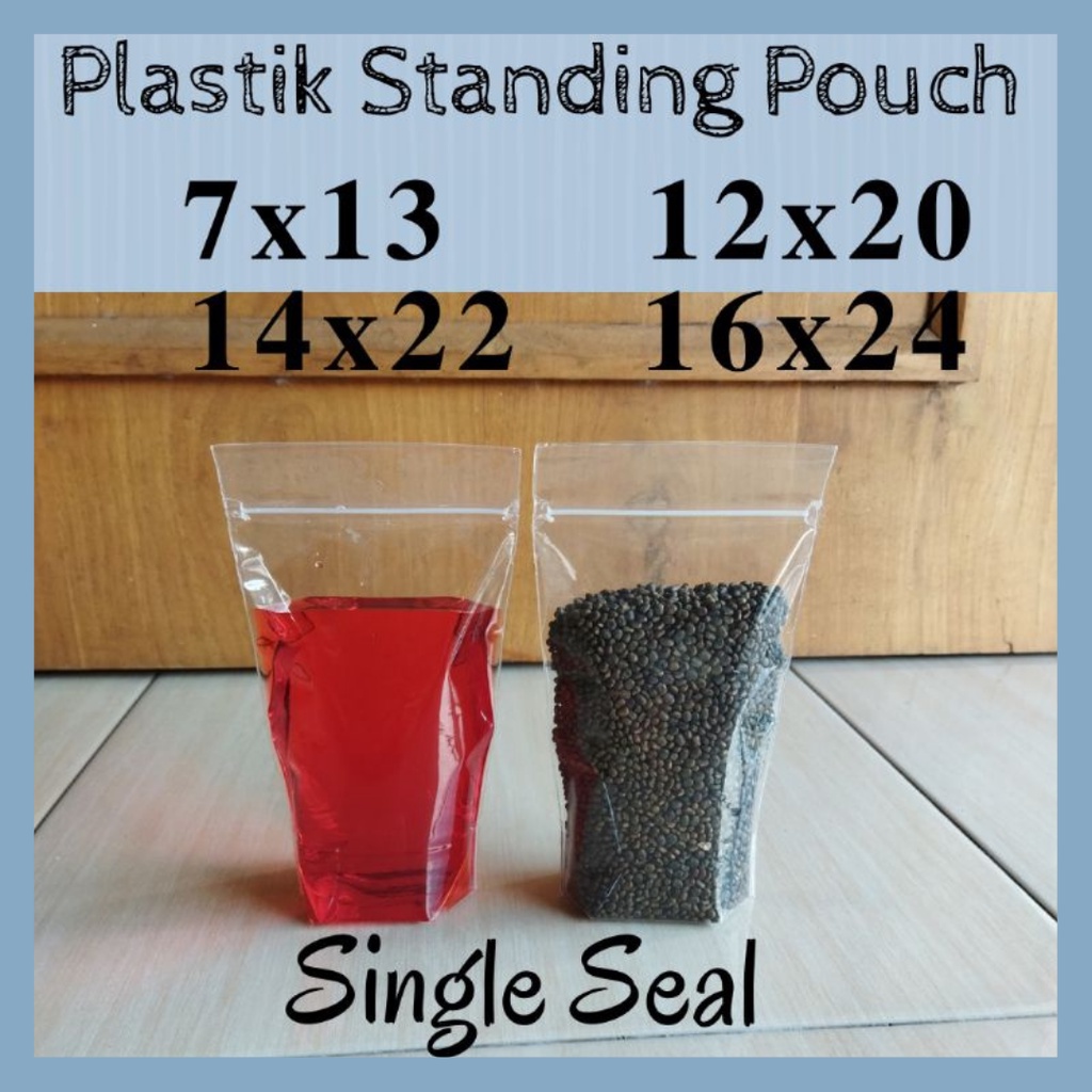 Jual Plastik Standing Pouch / Plastik Kemasan Snack Minuman / Plastik