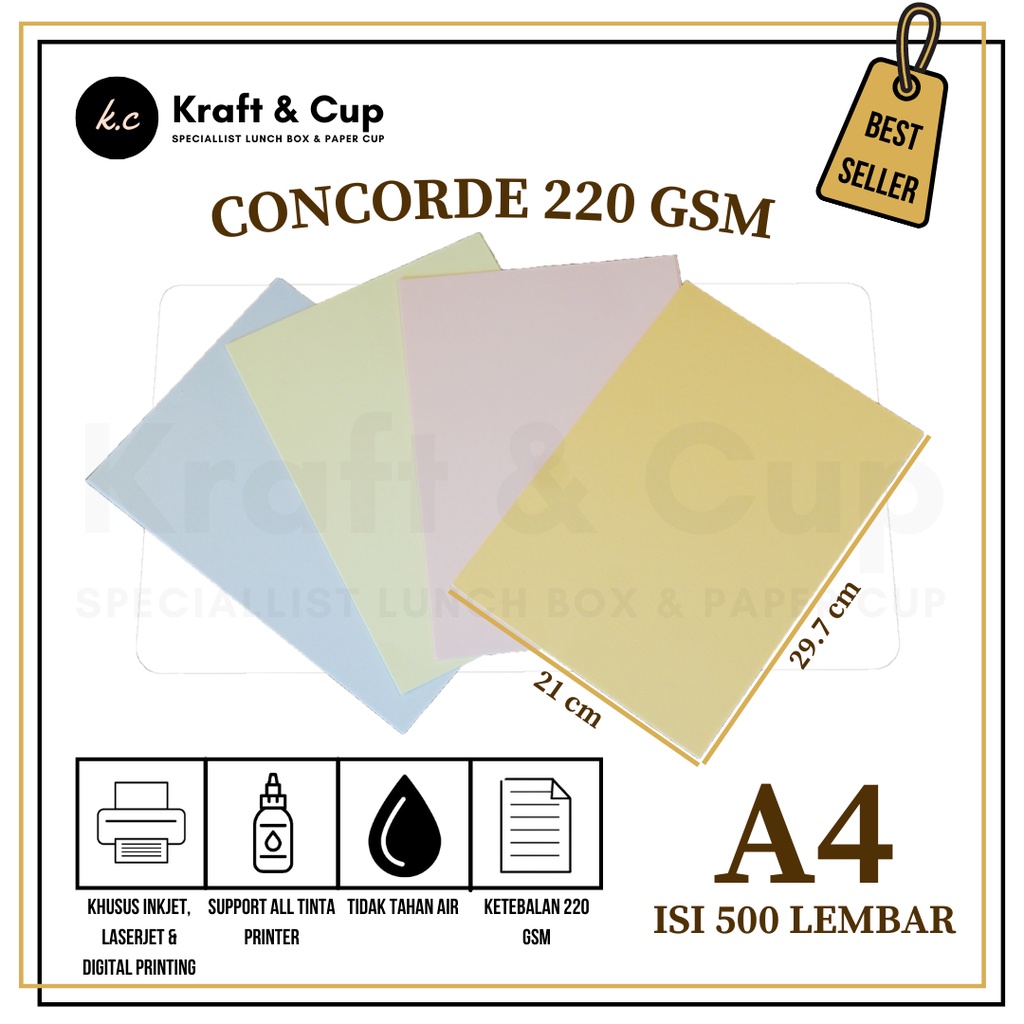 Jual Kertas A4 Concorde 220 Gr Isi 500 Lembar Kertas Concorde 220