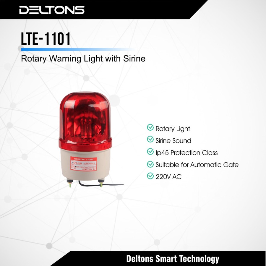 Jual Rotary Strobe Warning Light Sirine 220VAC Automatic Gate | Shopee ...